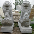 China factory production large natural granite stone statue lion for sale